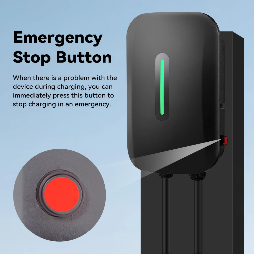 IPENGEN Type2 32A 1 المرحلة محطة شاحن سيارات كهربائية 7KW IEC62196-2 شاحن السيارة الكهربائية EVSE صندوق الحائط شحن سريع التوصيل والتشغيل