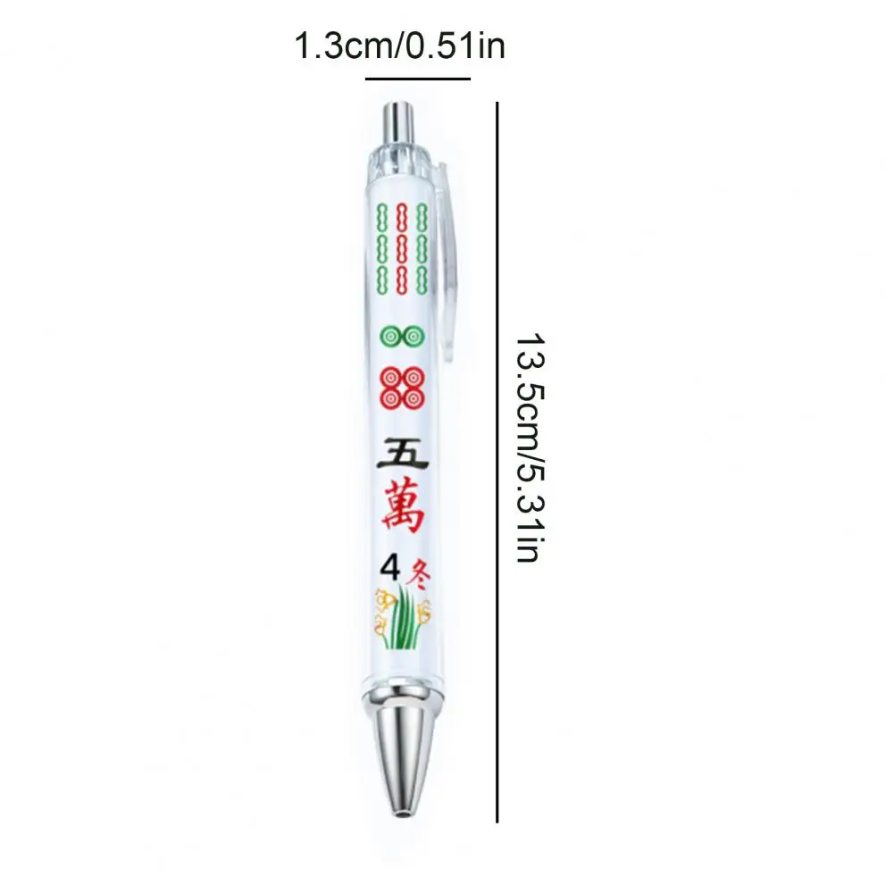 Mahjong Design Writing Pen 8 Pcs Mahjong Ballpoint Pens Set Retractable Fine Point Gel Ink Writing Pens Smooth for Mahjong