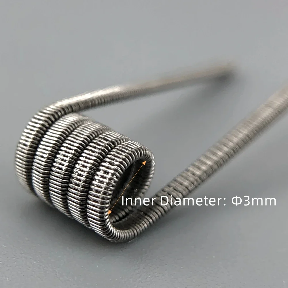 PreBuild DL/DTL Inner Diameter 3mm Fused Clapton Alien Accessorie Coil Spring Handheld Tools Resistances A1 SS316L NI80