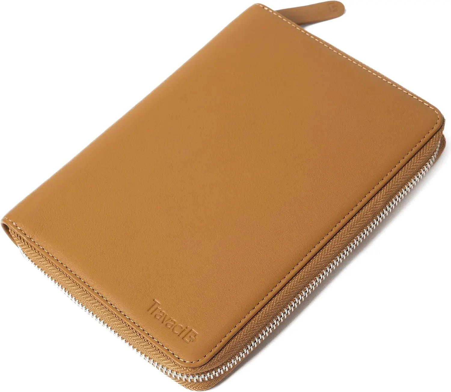 

Кожаный чехол для паспорта из натуральной кожи (Full Grain Leather) на 4 паспорта, с RFID-защитой, дорожный органайзер - семейный кошелек цвета кэмел