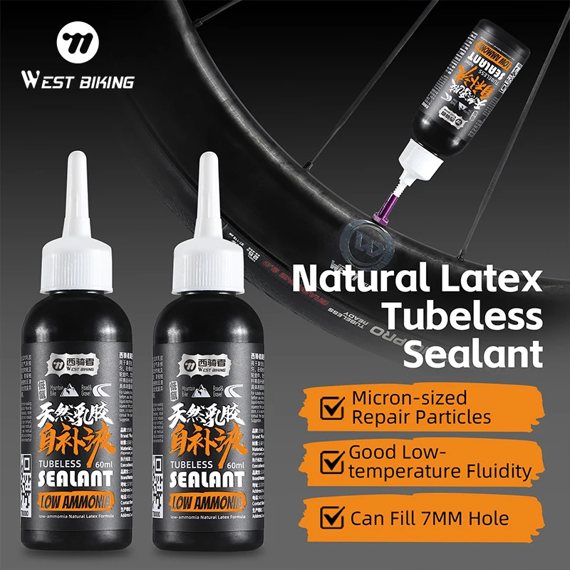 WEST BIKING Natural Latex Tubeless Sealant Quick Tire Repair Bike Repair Tools Anti-rust Durable Bicycle Tire Maintenance Tools