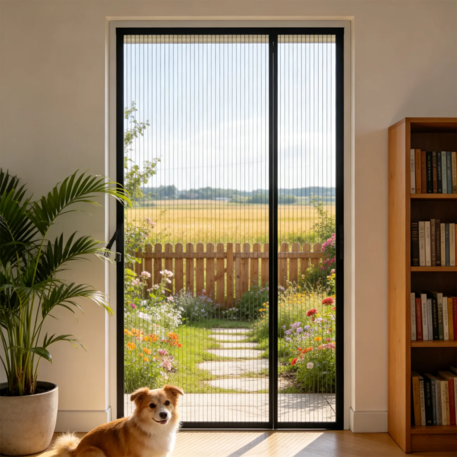 Summer Side‑Opening Magnetic Screen Door, Heavy‑Duty Mesh, Quiet Household Partition for Mosquito and Insect Prevention