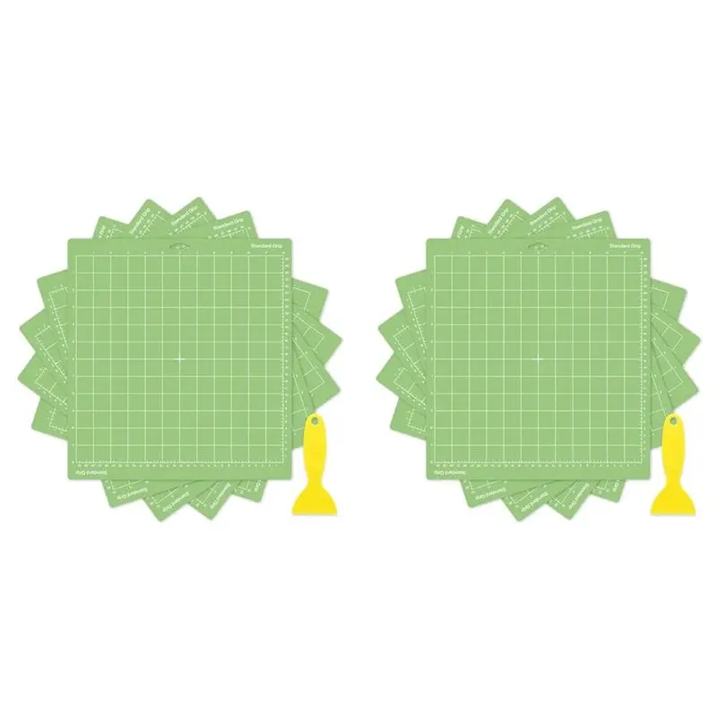 

10Pcs Cutting Mats For -12X12inch Green Standard Grip Cutting Mats For Explore Air 2/ Maker 2/3 Accessories