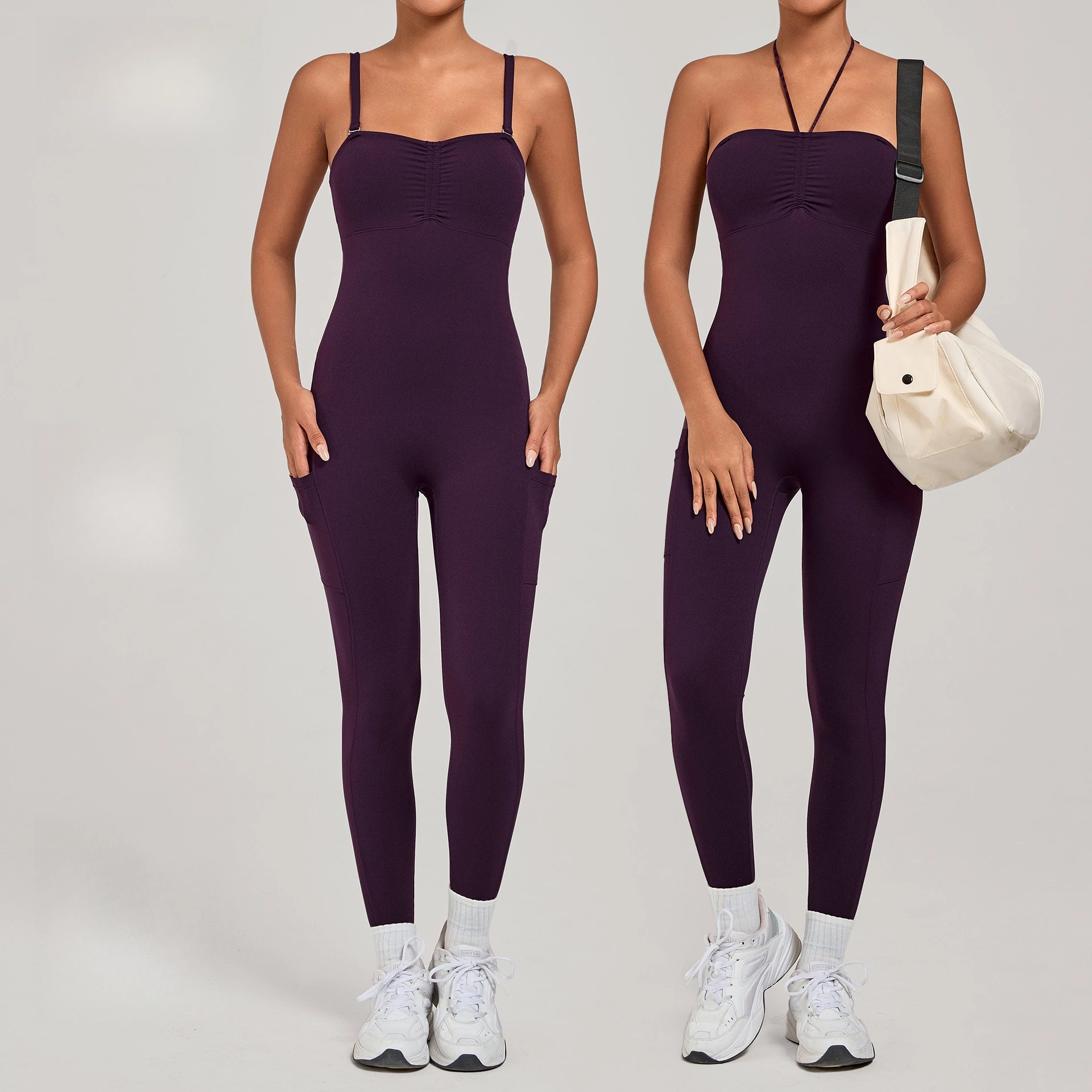 

Female Jumpsuit One Pieces Fitness Overalls Body Sexy Bodysuit Sports Jumpsuit Sportswear Black Woman Clothing Elegant Backless