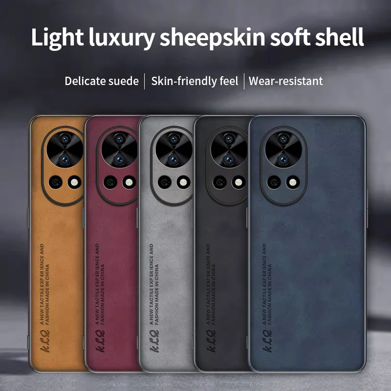 Coque de protection en peau de mouton pour Huawei Nova, étui simple et sophistiqué, coque rétro, 12, 11, 10, 9, 8, 7 Pro