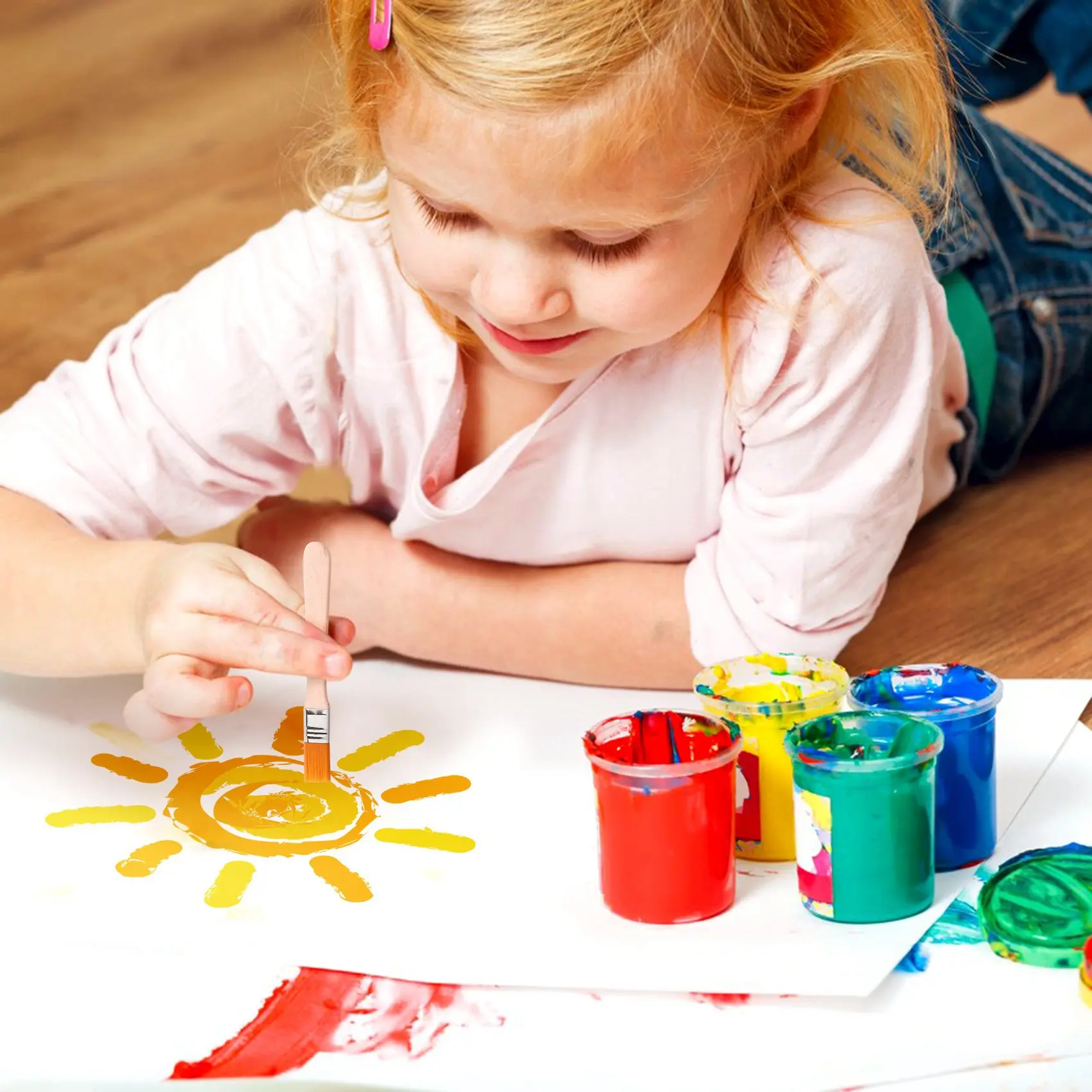 12 Pcs Wooden Oil Painting Brushes Set Artist Acrylic Watercolor Paint Tool