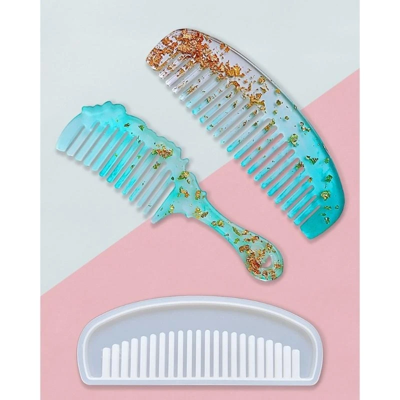 Set of 4 Silicone Resin Molds Resin Ornaments Mold Craft Making Mould Comb