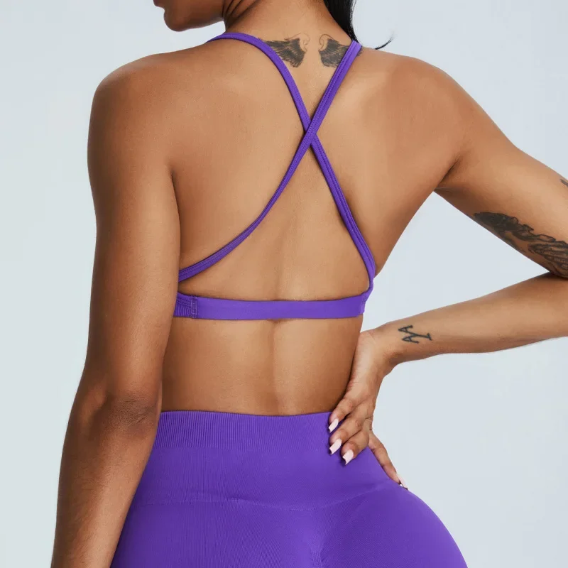 

Short Quick-drying Yoga Bra Women's Sports Bra Running Fitness Clothes Suspenders Beautiful Back Yoga Clothes Tops Crop Top