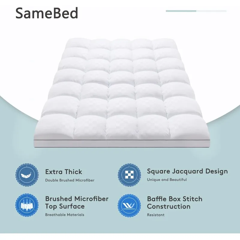 Mattress Topper Cal King,Extra Thick Mattress Pad Cover for Back Pain,Cooling Mattress Protector with 8-21 Inch Deep Pocket