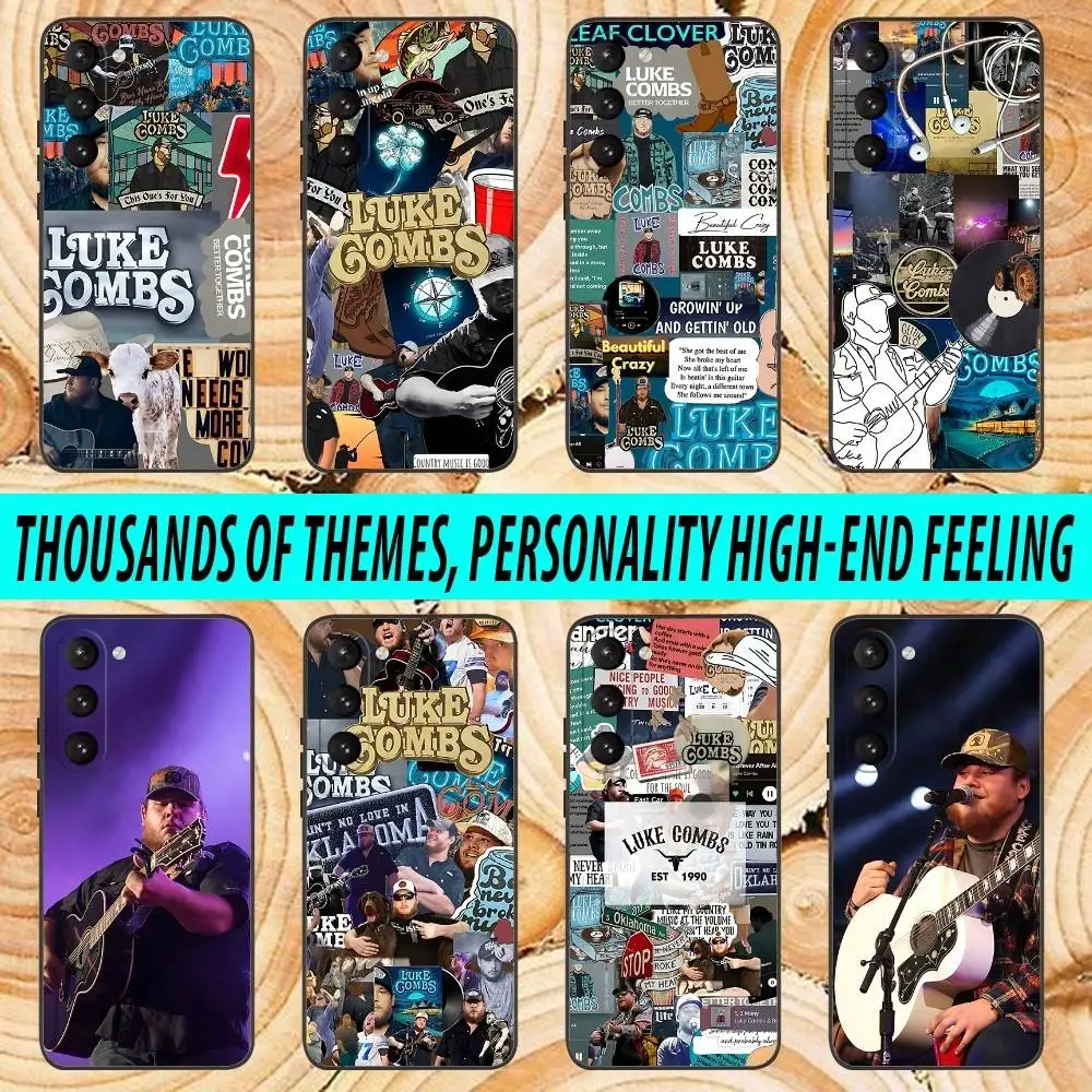 

Singer L-Luke Combs Phone Case For Samsung Galaxy A 91,80,73,72,71,53,52,51,22,5G Soft Black Cover