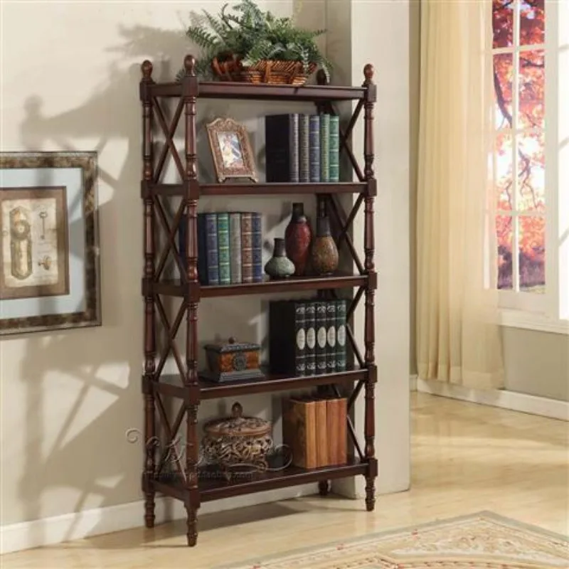 For Bookcase Bedroom Shelf All Solid Wood Shelf Bookshelf