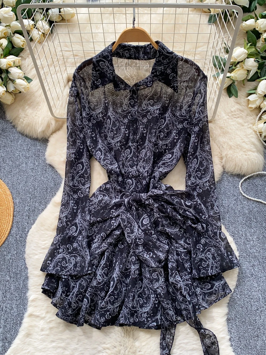 Robe pour femme inspirée du st - Korean Style A Line Shirt Dress avis et prix