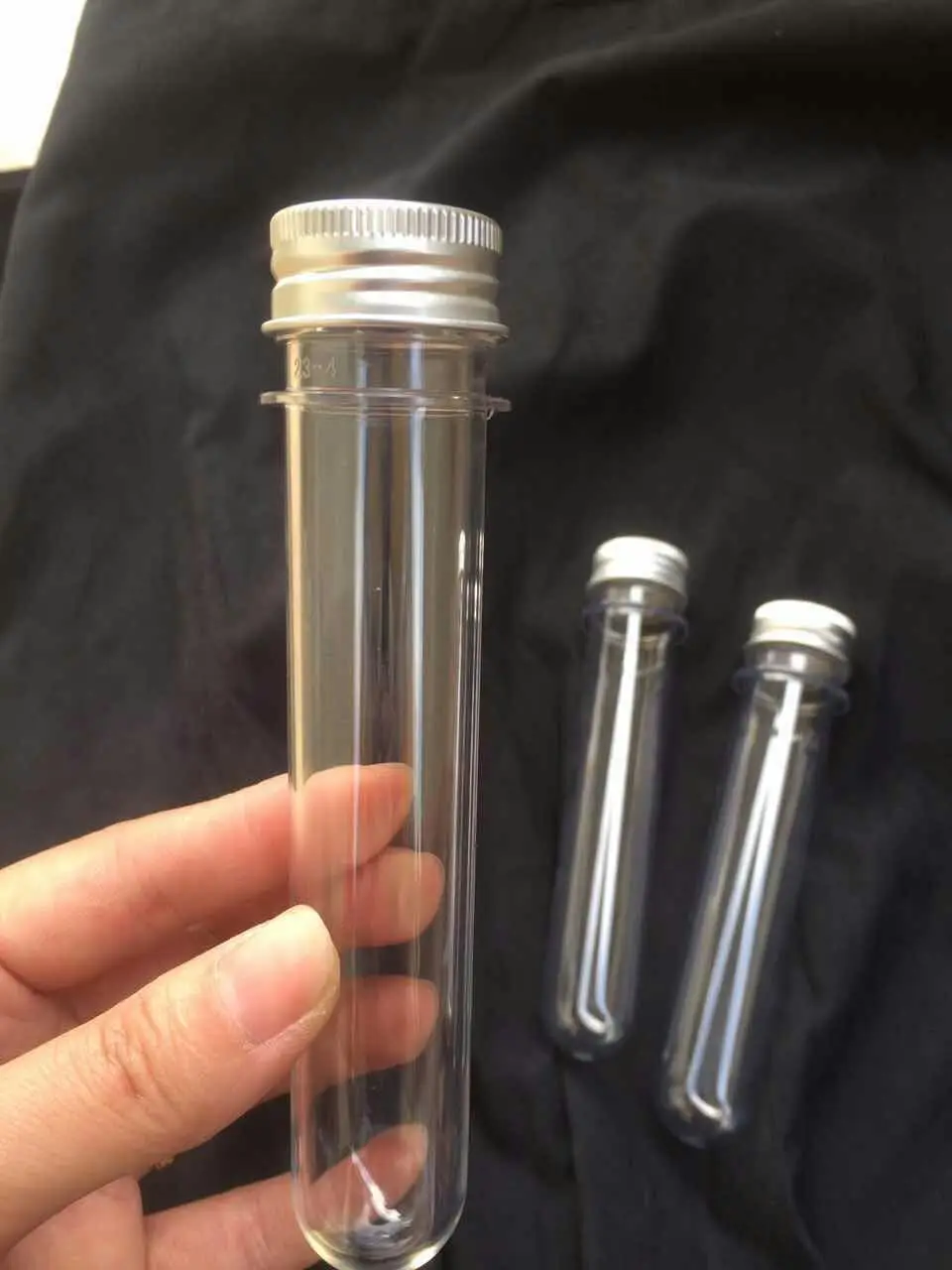 10Pcs 40ml Plastic Test Tubes Clear and Transparent Candy Storage Containers with Screw Caps