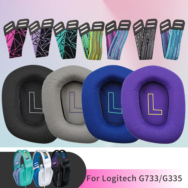 Almofadas de Substituição para Fones de Ouvido Logitech G733 G335 de Alta Qualidade
