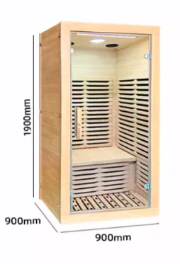 Fotografia 3: Sala de sauna infravermelha para desintoxicação doméstica e terapia de perda de peso