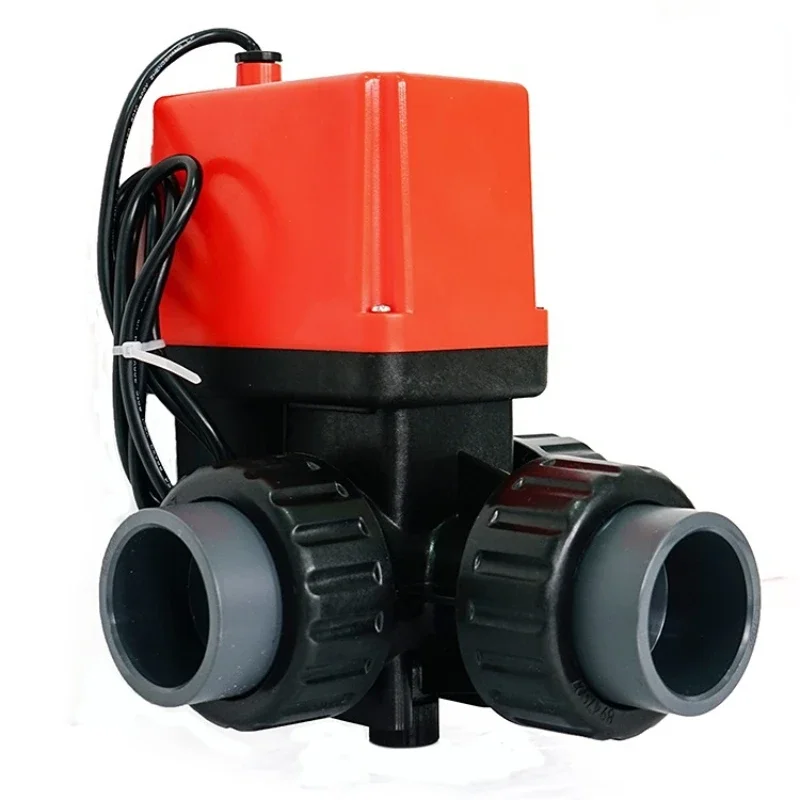 

hard seals no leakage no corrosion 3 Ways PPO PVC Motorized Ball Valve Electric Actuator Ball Valve 24V 220V For Industry