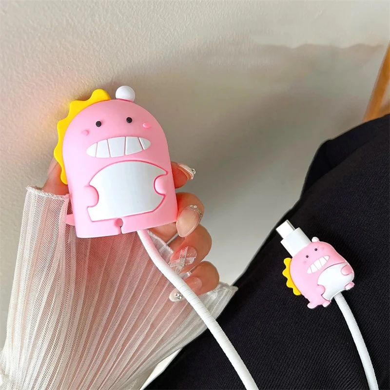 Korea Cute Cartoon Pink Dinosaur Charger Stand 49mm 41 45mm For iWatch 38 42 40 44 Charging Bracket For Apple Watch 9 8 SE 7 6 5