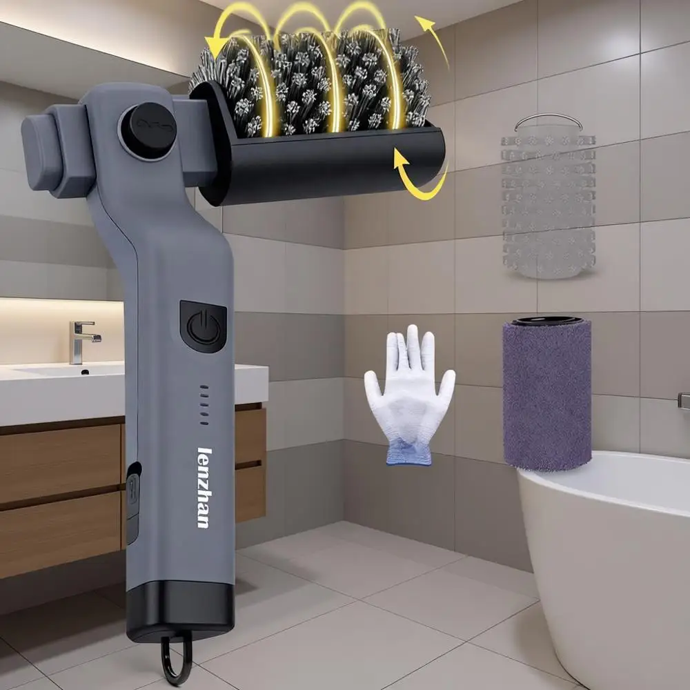 

Электрическая щетка для гриля с регулируемым углом наклона, 3-скоростной мотор, нержавеющая сталь, перезаряжаемая, 90 минут работы, водонепроницаемая, для чистки гриля