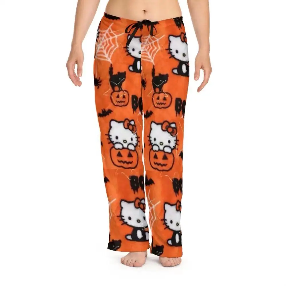 2023 New Kawaii Sanrio Halloween Sleeping Pants Hello Kittys Accessories Cute Padded Warm Casual Home Pants Toys for Girls Gift