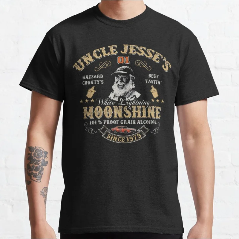 

Vintage horror movie Moonshine Dukes of Hazzard Uncle Jesse Graphic T Shirts large size Adult S-6XL 100% cotton printed tee
