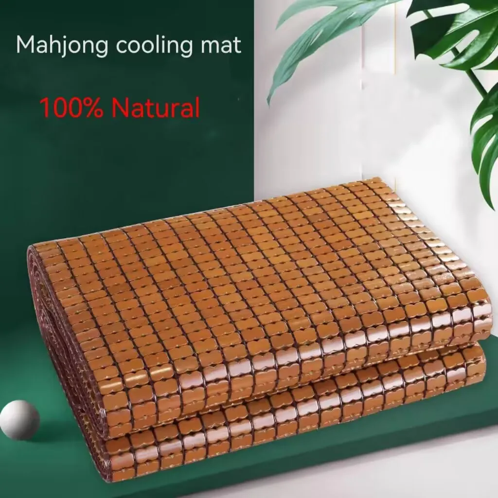 

Bamboo Mat Mattresses Mahjong Cooling Mat Sleeping Pad Classic Double Bed Folding Bamboo Mat Hand Woven Smooth Cool Breathable