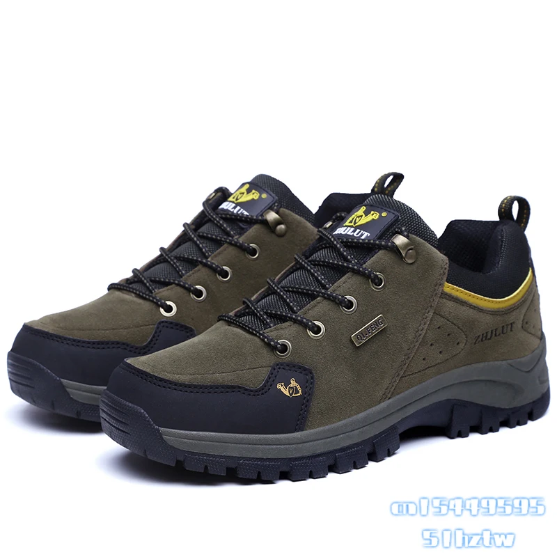 Zapatos de senderismo de gran tamaño para hombre, zapatillas de Trekking impermeables, antideslizantes, transpirables, de escalada, de alta calidad