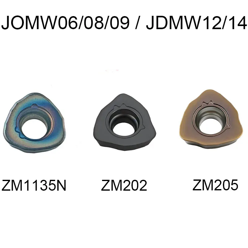 

10PCS JOMW06T215 JOMW080320 JOMW09T320 JDMW120420 JDMW140520 Indexable CNC Double-sided fast feed milling insert Carbide inserts