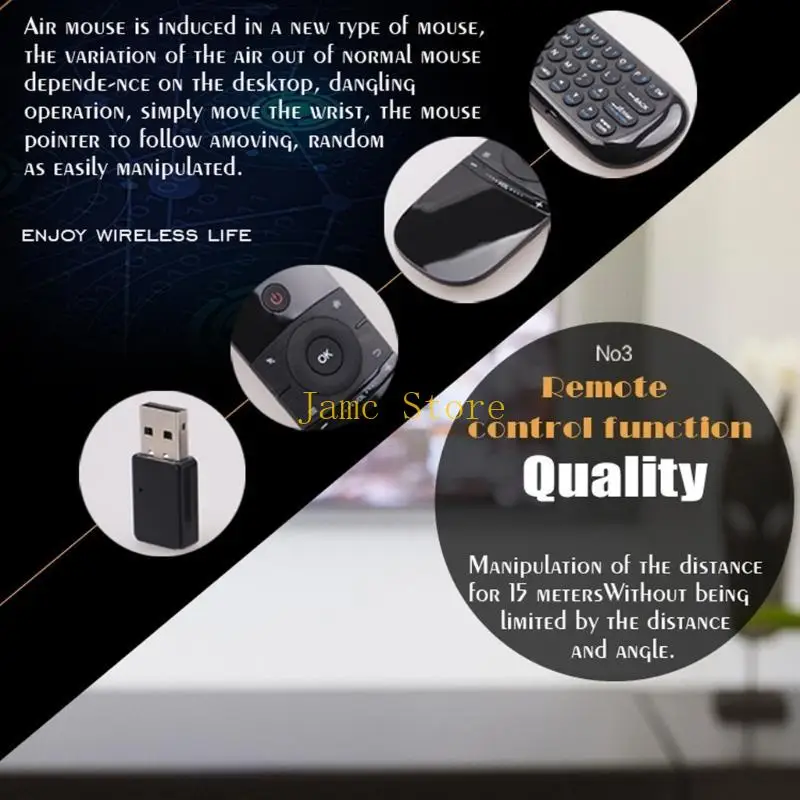 LX0B W1 Air Mouse 2.4G Wireless Keyboard Remote Control Support Learning Motion micro USB for TV Box PC