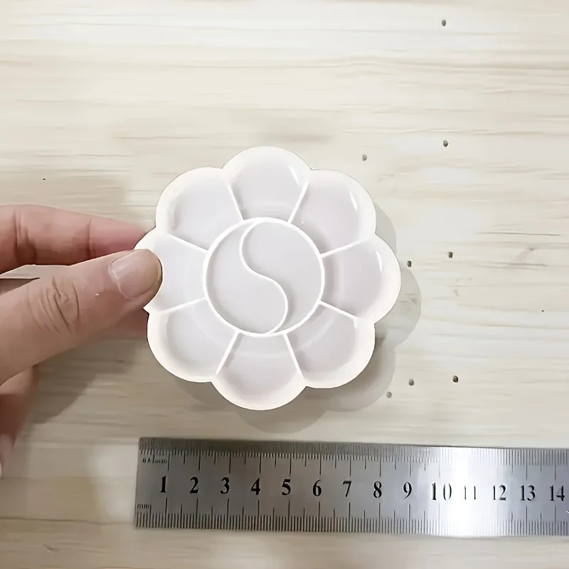 20/30 Stück Mini-Farbpalette in Blumenform aus Kunststoff – künstlerisches Malset, geeignet für Aquarell-, Acryl- und Gouachefarben. – Detail 5