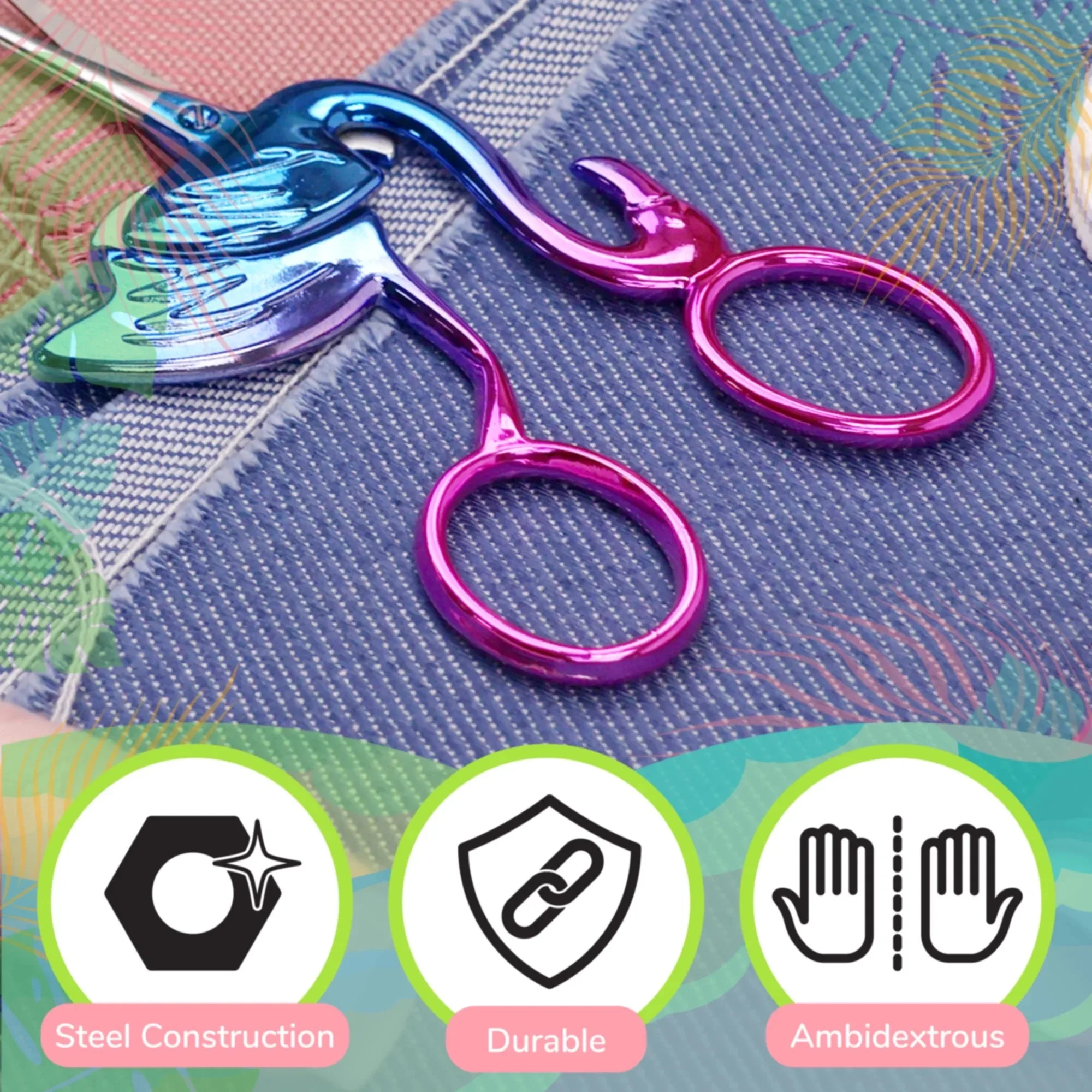 مقص تطريز يوبيل يارن فلامنغو كرافت - وردي - زوج واحد