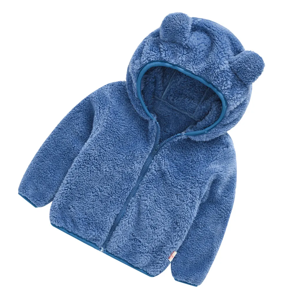 Children's Hooded Bear Shaped Winter Coat Premium Material Warm Fleece Lined Outerwear Adorable Design for Kids Autumn Winter