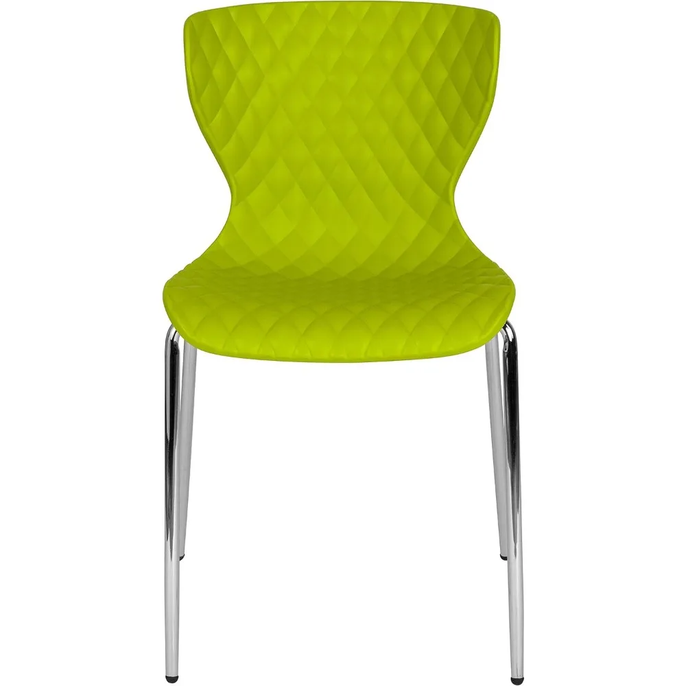 Contemporary Design Citrus Green Plastic Stack Chair