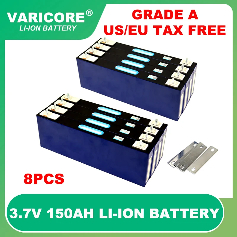 3.7v 150Ah Lithium battery Power cell for 3s 12v 24v 36v 48v 13s electric vehicle Off-grid Solar Wind Grade A Tax Free