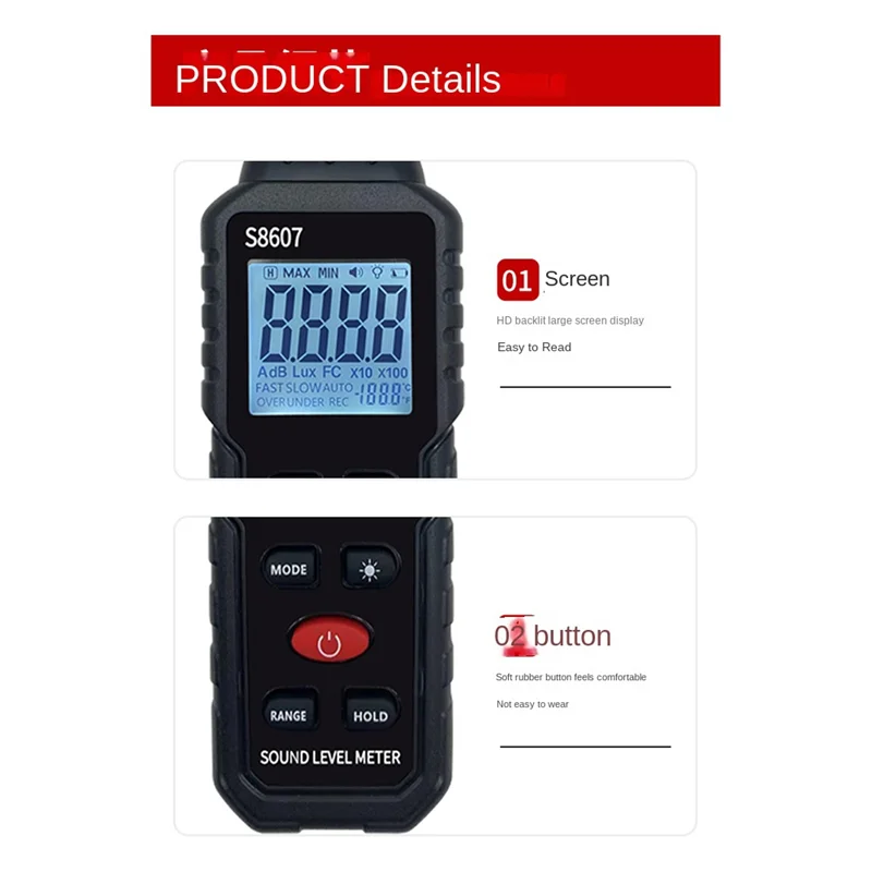 Tools Digital Sound Level Meter,Sound Meter For Classroom Home Street,30-130DBA DB Meter to Measure Noise,Noise Decibel Reader