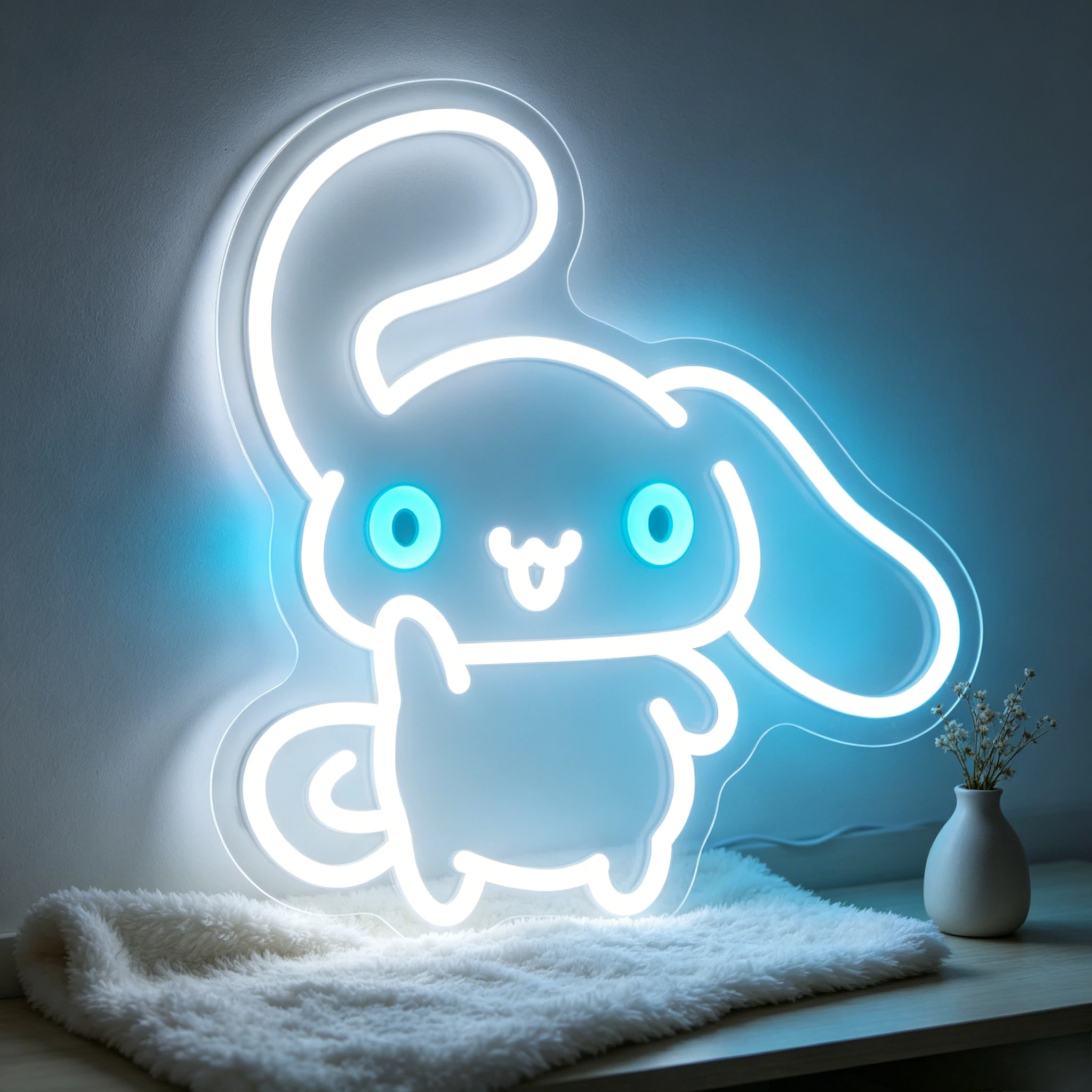 

Cinnamoroll Point Neon Sign Dimmable LED Neon Light for Kids Room Nursery Cafe Dessert Shop Birthday Party decor USB Gift Lamp
