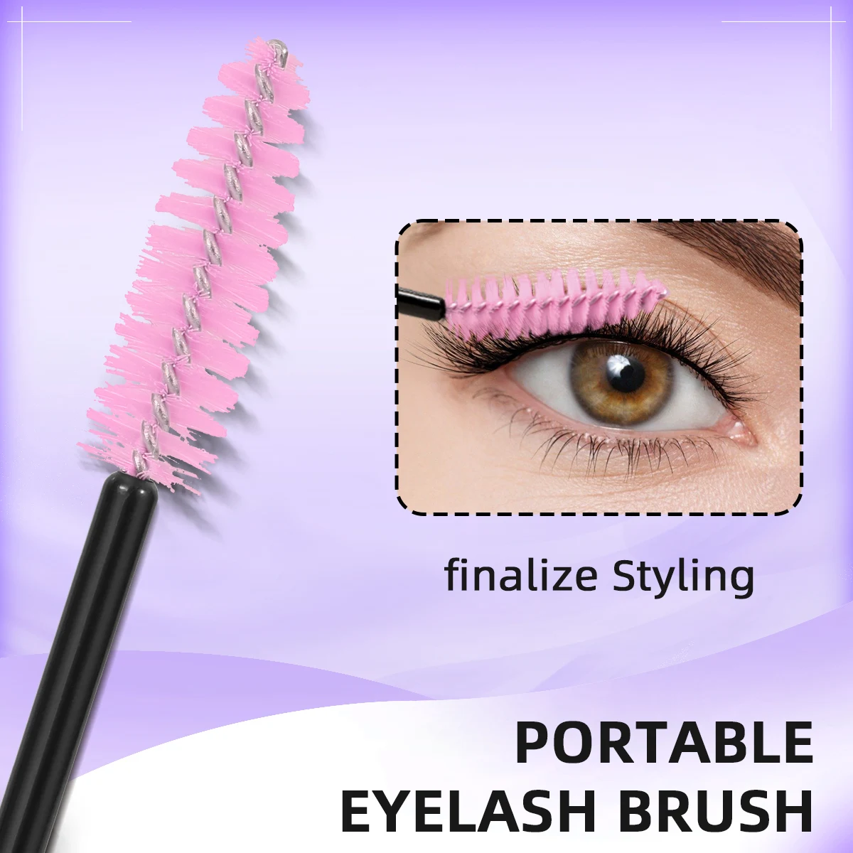 A convenient love belt comb eyelash clip tool set and eyelash tool set to make eyelashes more curly and more perfect.