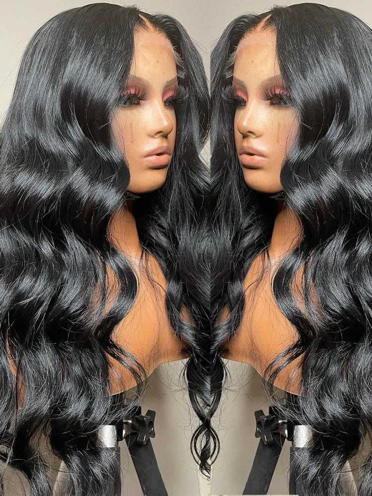 Body Wave Lace Front Wig 13x4 13x6 Hd Transparent Lace Frontal Wigs For Women 30 40 Inch 360 Loose Curly Human Hair Lace Wig