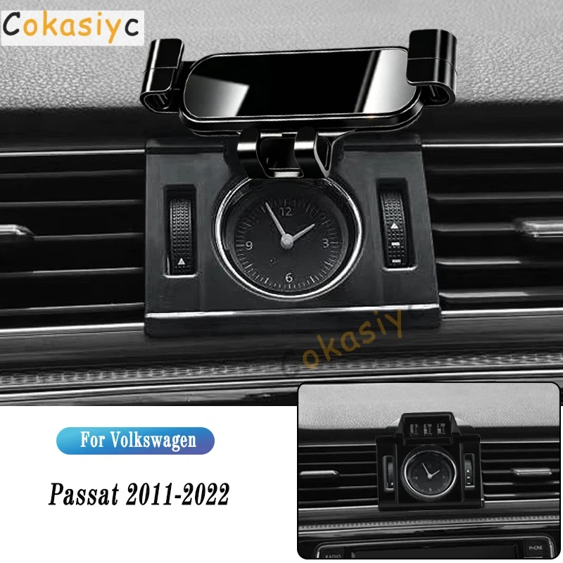 Держатель для телефона в автомобиль для Volkswagen Passat B7 B8 B9 2011-2022, гравитационный кронштейн для навигации, GPS-подставка, крепление на воздуховод, вращающаяся подставка