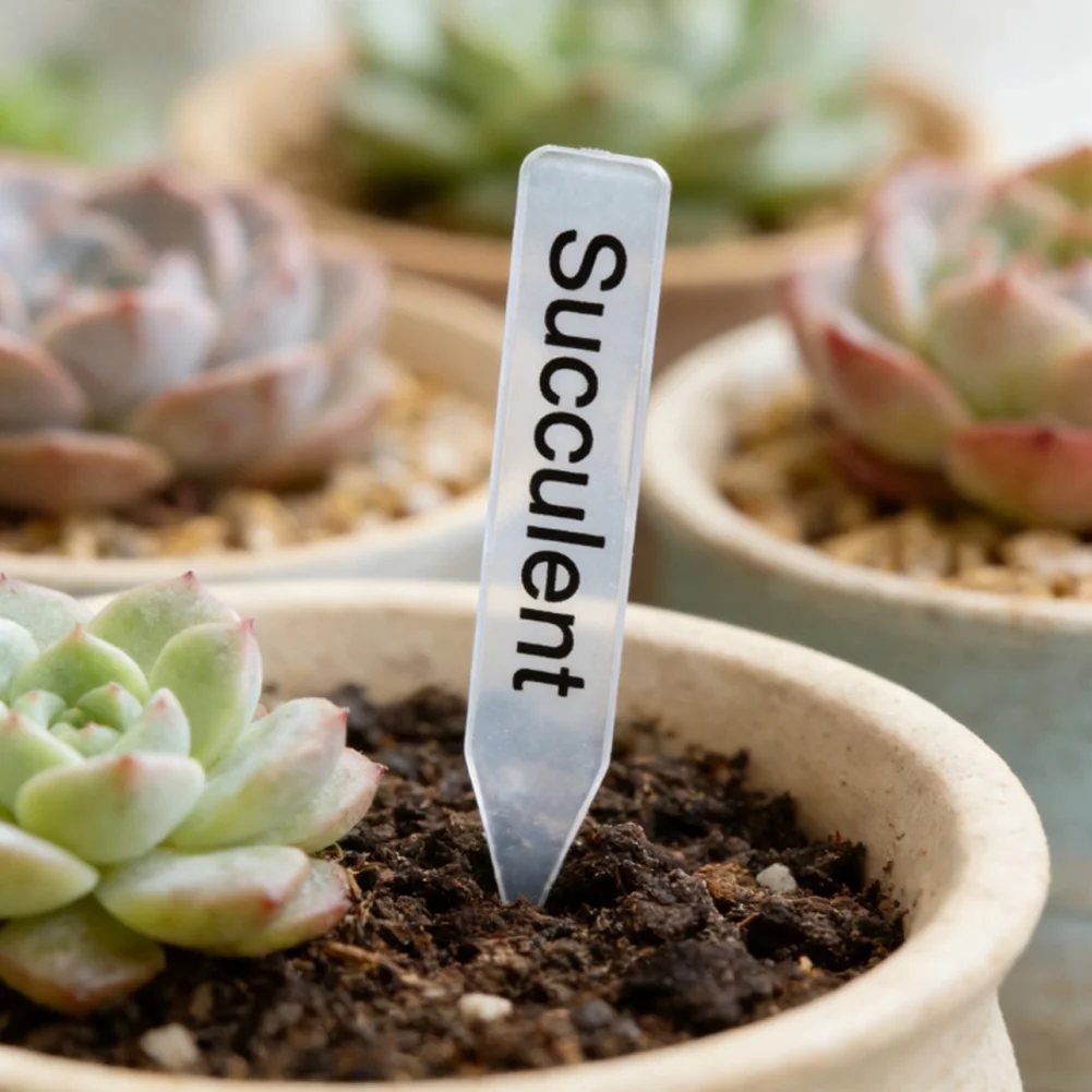 50/100pcs Garden Plant Labels 2.87inch Plastic Plant Tags Nursery Markers Label Tray Mark DIY Tool Waterproof Plant Markers