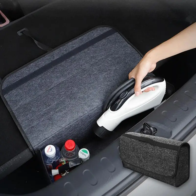 Car Organizer Bag For Trunk Waterproof Felt Cloth Auto Seat Bag Automotive SUV Car Organizer For Storage Of Snacks Travel Items