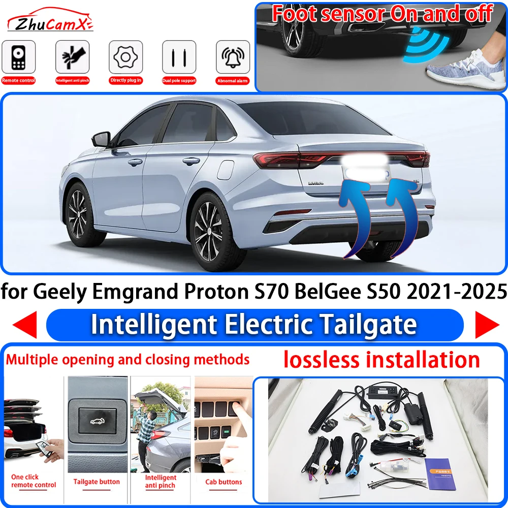 ZhuCamX for Geely Emgrand Proton S70 BelGee S50 2021-2025 Power Liftgate Trunk Electric Suction Tailgate Tail Gate Lift Strut