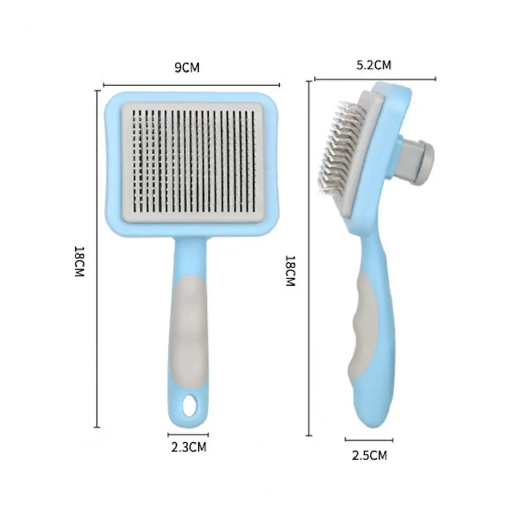 Pet Comb Cat Grooming Comb Portable Pet Grooming Comb with Stainless Steel Pins for Dogs Cats Anti-slip Handle Prevents Matting