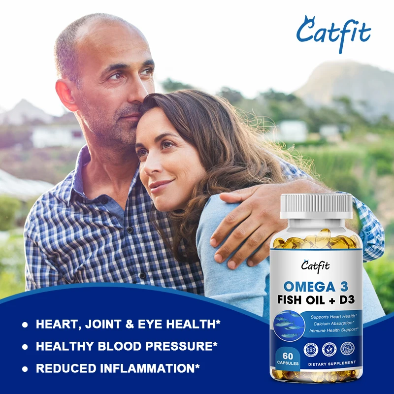 Cápsulas de aceite de pescado Omega 3 Natural, geles suaves de alta calidad, vitamina D, DHA, EPA, pesca, l, Fitness, para adultos, envío gratis