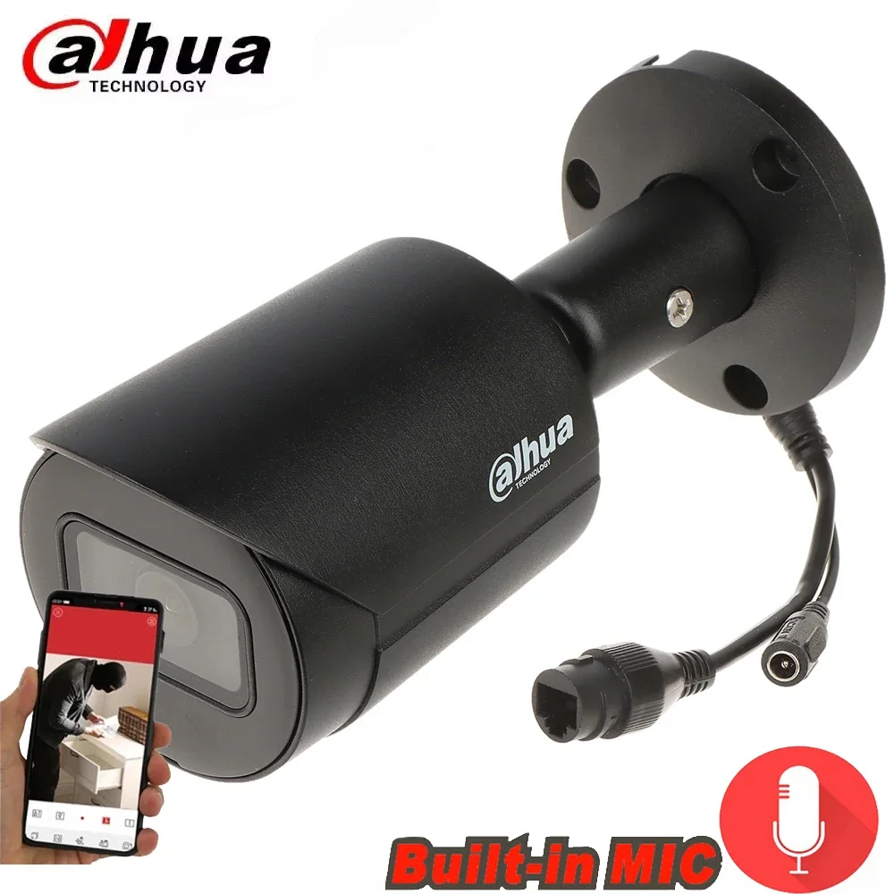 

Original dahua mutil language IP camera IPC-HFW2441S-S black 4Mpx WizSense Starlight MicroSD built-in microphone