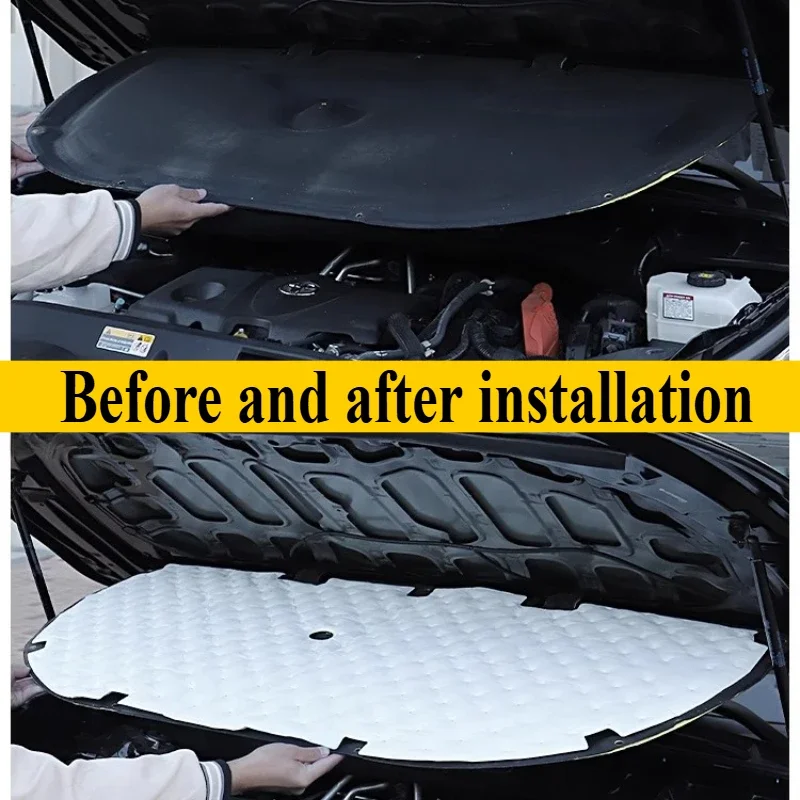 FOEM Hood Liner & Door Insulation Kit - DB Noise Reduction W/UL94 Fireproof Cotton or Toyota Highlander/Crown Kluger 2023 Tools