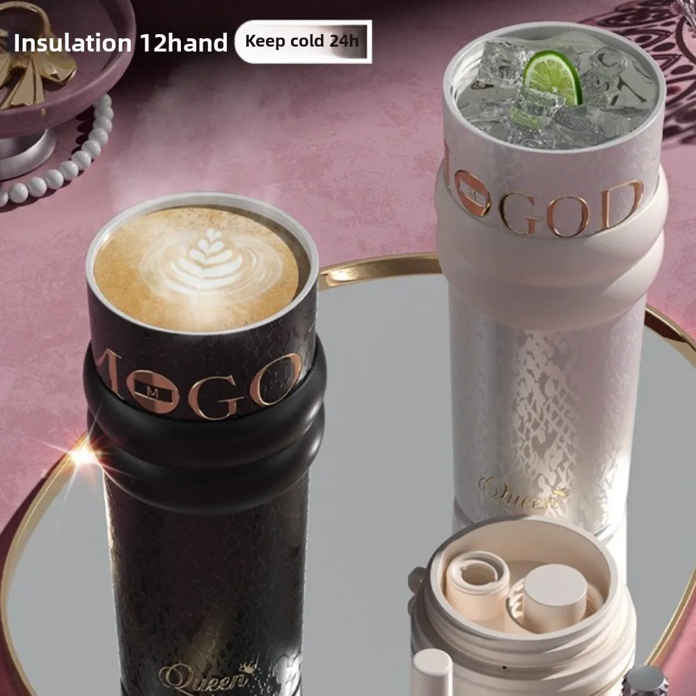 710 ml keramikbeschichtete Kaffeetasse, Isolierung oder Kühlung, Vakuumbecher aus Edelstahl SUS316 mit Hebeseil