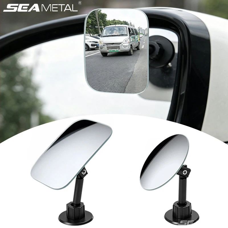 

SEAMETAL 360 Adjustable HD Glass Car Blind Spot Mirror Wide Angle Safety Auxiliary Mirror Vehicles Universal Car Accessories