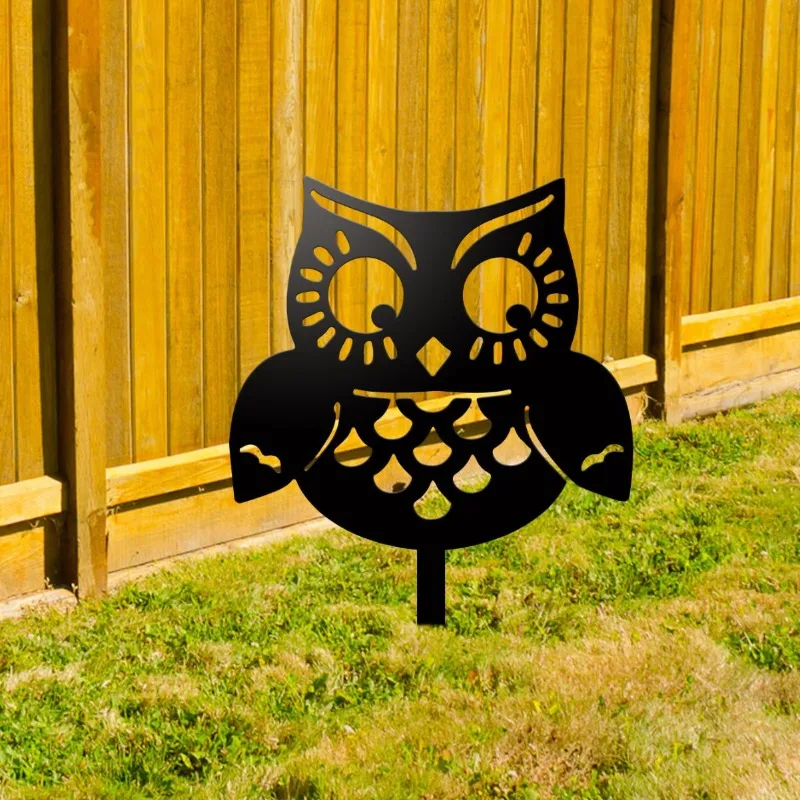 

Owl Garden Stakes Metal Animal Decorations for Yard Park Lawn Decorative Iron Art Signposts Outdoor Pet Memorial Markers Decor