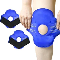 Bolsa de hielo para aliviar el dolor de rodilla, envoltura de hielo de gel reutilizable para lesiones de piernas, hinchazón, cirugía de reemplazo de rodilla, terapia de compresión en frío