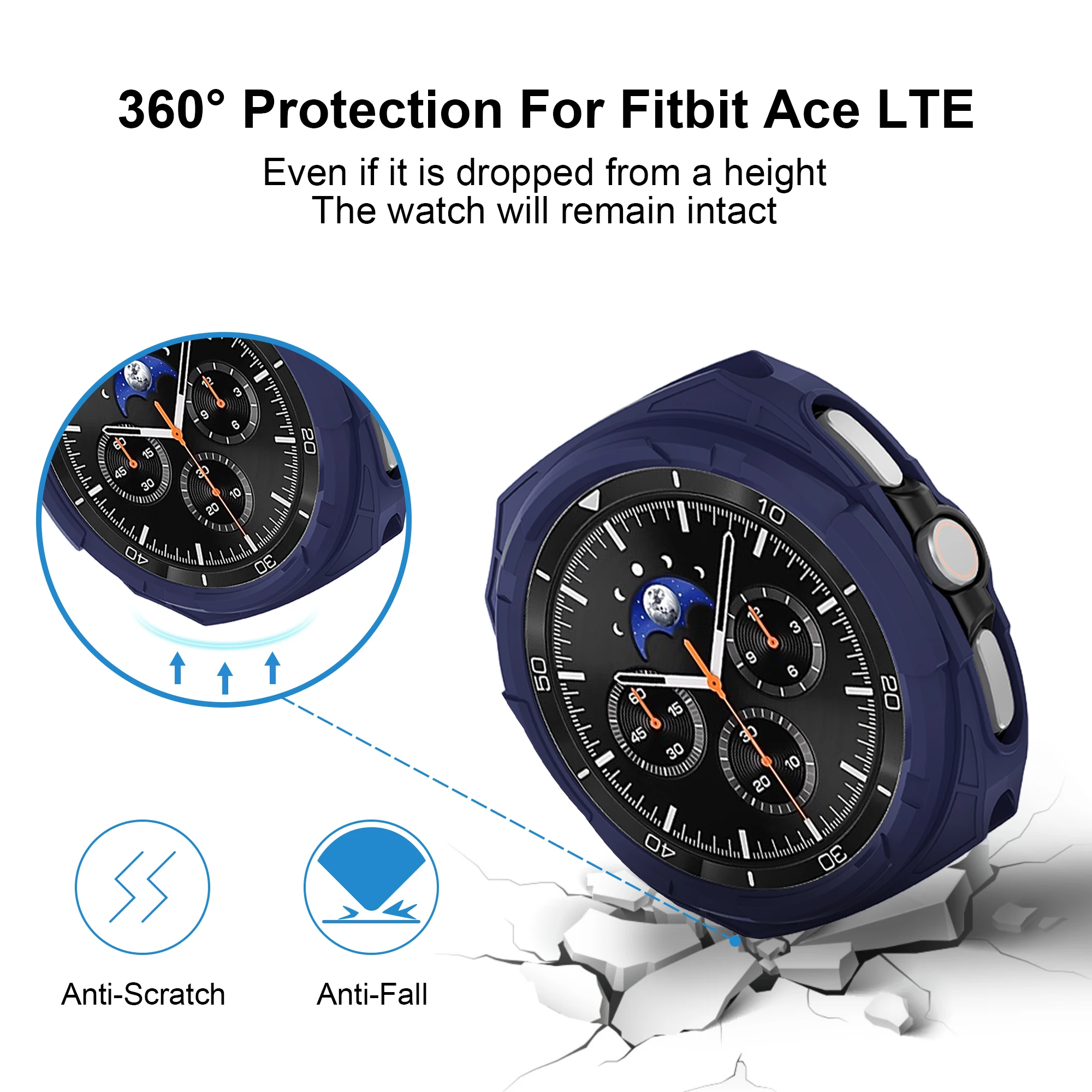 حافظة واقية من مادة TPU مضادة للخدش وواقي شاشة ناعم لساعة سامسونج جالاكسي 8 الكلاسيكية